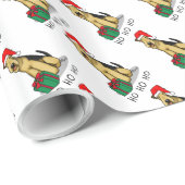 クリスマスサンタAiredale Terrier HO HO HO CUTE ラッピングペーパー (ロールコーナー)