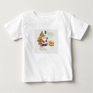 クリスマスサンタTシャツ(ベビー用) ベビーTシャツ