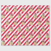 クリスマスサンドマンオンストライプクリスマスラップ紙 ラッピングペーパー (フラット)