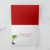 クリスマスサンド雪だるまオンビーチ カード (内部)