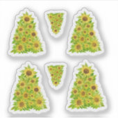 クリスマスサンフラワー シール (正面)