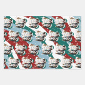 クリスマスサンベルナールとベルネーズマウンテンドッグ ラッピングペーパーシート (正面)