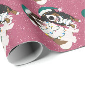 クリスマスサンベルナールとベルネーズマウンテンドッグ ラッピングペーパー (ロールコーナー)