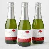 クリスマスサンポップ・アートのタベビーそれが彼女のポップミニ スパークリングワインラベル (ボトル)