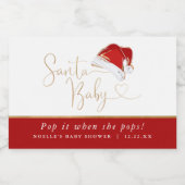 クリスマスサンポップ・アートのタベビーそれが彼女のポップミニ スパークリングワインラベル (シングルラベル)