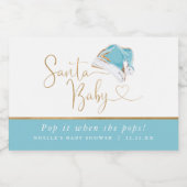 クリスマスサンポップ・アートのタベビーそれが彼女のポップミニ スパークリングワインラベル (シングルラベル)