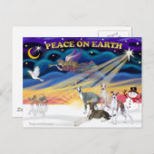 クリスマスサンライズフォーグレイイタリアンハウンズ シーズンポストカード (正面/裏面)