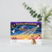 クリスマスサンライズ-柴犬3 シーズンポストカード (スタンド正面)