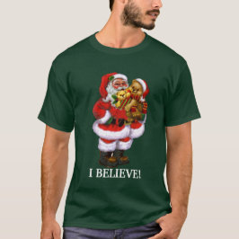 クリスマスサン信じタIメンスTシャツ Tシャツ