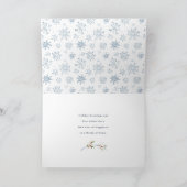 クリスマスサン祝タウォーターカラーフォトホリデー シーズンカード (内部)