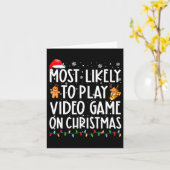 クリスマスサン遊タでビデオゲームをする可能性が最も高い カード (黄色い花)