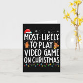 クリスマスサン遊タでビデオゲームをする可能性が最も高い カード (黄色い花)