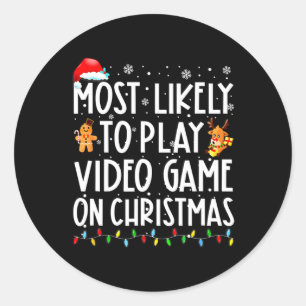 クリスマスサン遊タでビデオゲームをする可能性が最も高い ラウンドシール