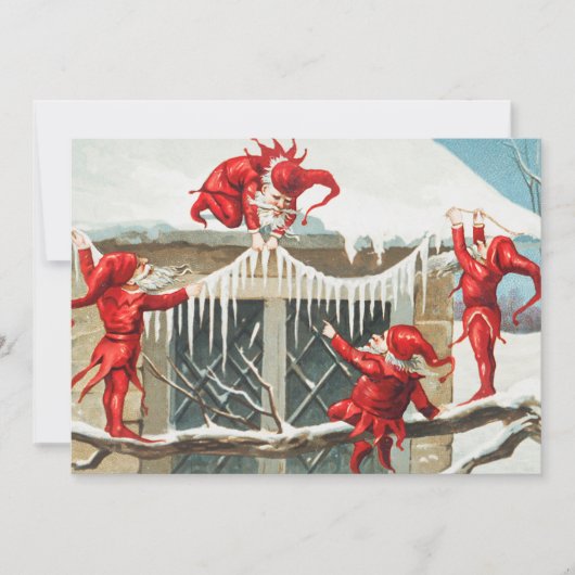 クリスマスサン飾タ小人の家 シーズンカード (正面)