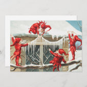 クリスマスサン飾タ小人の家 シーズンカード (正面/裏面)