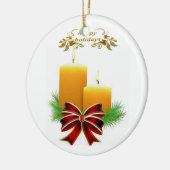 クリスマスサークルオーナメントハッピーホリデー セラミックオーナメント (左)