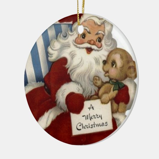 クリスマスサークルオーナメント、メリークリスマス セラミックオーナメント (左)