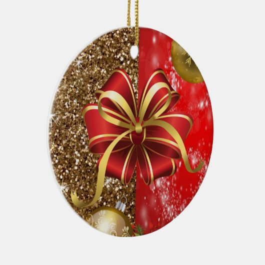 クリスマスサークルオーナメント、メリークリスマス セラミックオーナメント (右)