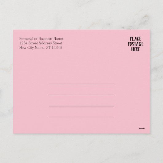 クリスマスサークルモダン抽象芸術赤ピンクの幸せ シーズンポストカード (裏面)