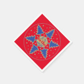 クリスマスサークル スタンダードカクテルナプキン (角)