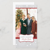 クリスマスサークル – レッドシルバー シーズンカード (正面/裏面)