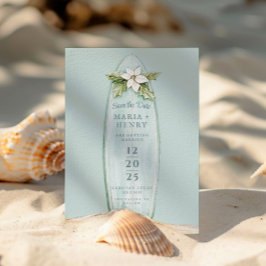 クリスマスサーフボード | 冬のビーチ日付の保存 セーブザデート