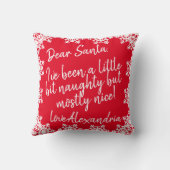 クリスマスサ親愛ンタいけなニースレッドホワイト クッション (裏面)
