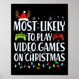 クリスマスサ遊タガミンでビデオゲームをする可能性が高い ポスター