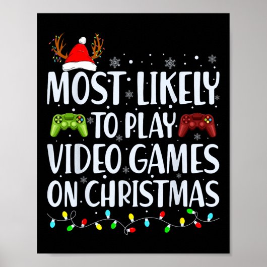 クリスマスサ遊タガミンでビデオゲームをする可能性が高い ポスター (正面)