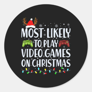 クリスマスサ遊タガミンでビデオゲームをする可能性が高い ラウンドシール