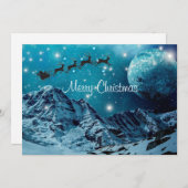 クリスマスサ飛んでいるンタインザスカイホリデーカード シーズンカード (正面/裏面)