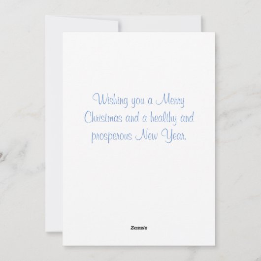 クリスマスサ飛んでいるンタインザスカイホリデーカード シーズンカード (裏面)