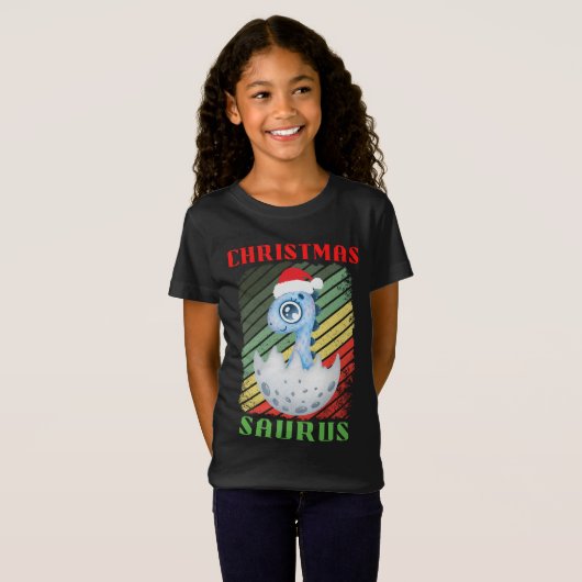 クリスマスザウルス Tシャツ (正面フル)