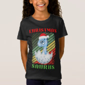 クリスマスザウルス Tシャツ (正面)