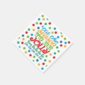 クリスマスザシーズンカラフル紙ナプキン スタンダードカクテルナプキン (角)