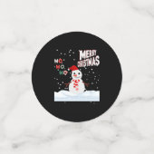 クリスマスザ雪だるまテーブル紙吹雪 コンフェッティ (スモール正面)