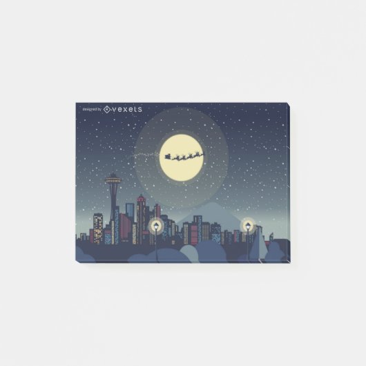 クリスマスシアトルスカイライン ポストイット (正面)