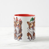 クリスマスシェットランドシェプドッグ マグカップ (中央)