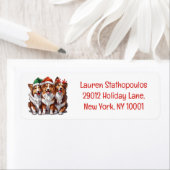 クリスマスシェットランドシェプドッグ ラベル (インサイチュ)