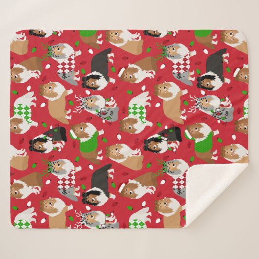 クリスマスシェットランド・ シープドッグシェトランドシェプドッグ シェルパブランケット (正面(横))