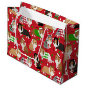 クリスマスシェットランド・ シープドッグシェトランドシェプドッグ ラージペーパーバッグ (正面アングル)