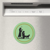 クリスマスシェパードのシルエット マグネット (インサイチュ (食洗機))