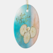 クリスマスシェルエンジェルオーナメント セラミックオーナメント (右)