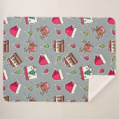 クリスマスシェルパ毛布 シェルパブランケット (正面(横))