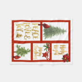 クリスマスシェルパ毛布 フリースブランケット (正面(横))