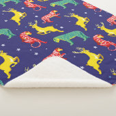 クリスマスシカとトラ。色の傾向！_ シェルパブランケット (3/4)