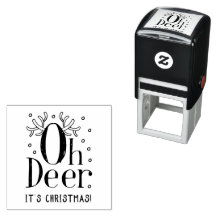 クリスマスシカのスタンプ 面白い捺印式スタンプ
