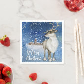 クリスマスシカ スタンダードカクテルナプキン (インサイチュ)