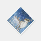 クリスマスシカ スタンダードカクテルナプキン (角)