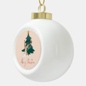 クリスマスシカ セラミックボールオーナメント (右)